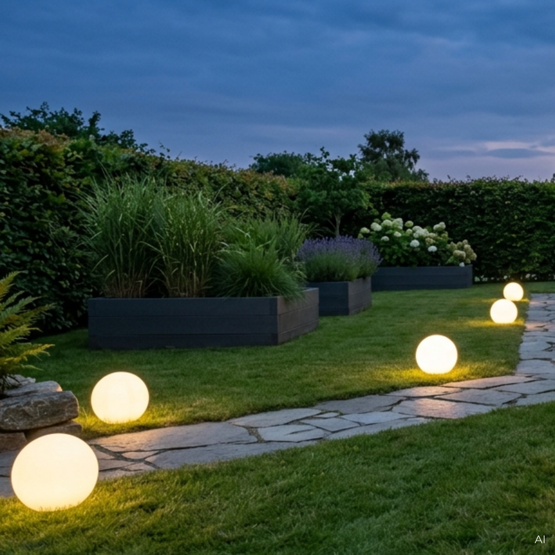 Glow Moon solcellelampe Ø30